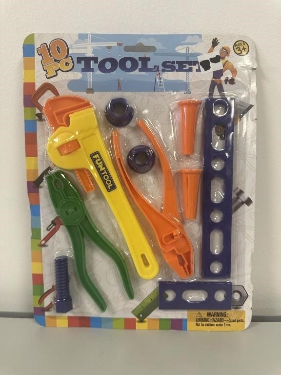 10pc Plastic Kids Tool Set