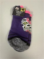 1pr Ladies Sugar Skull Fashion Socks Sz 4-10