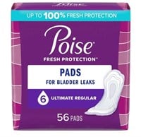 $34 POISE Incontinence Pads 56ct ULTMATE Absorbncy