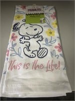 PEANUTS Snoopy Kitchen Towel 16in x 26in
