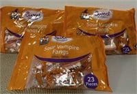 3 Bags SweetSmiles Sour Vampire Fangs Gummy Candy