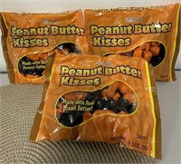 Lot of 3 Peanut Butter Kisses Taffy 3.5oz Bags