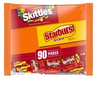 90pc Starburst & Skittles Mixed FunSize Assortment