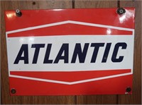 Vintage Atlantic Tin Sign 13x9"