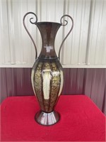 Large metal flow vase