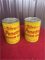 Vintage Nitro unopened oil cans