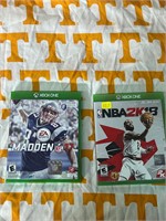2 Xbox One Games NBA2K18 Madden 17