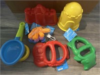 Lot of Kids Beach Sand Toys Shovels Diggers Molds