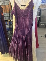 Purple Smocking and Eyelet Dress