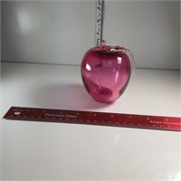 Cranberry glass apple