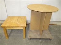 PINE TABLE & COLLAPSIBLE TABLE