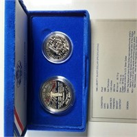 1986 SF proof silver dollar in case