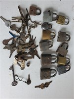 Vintage padlocks and keys