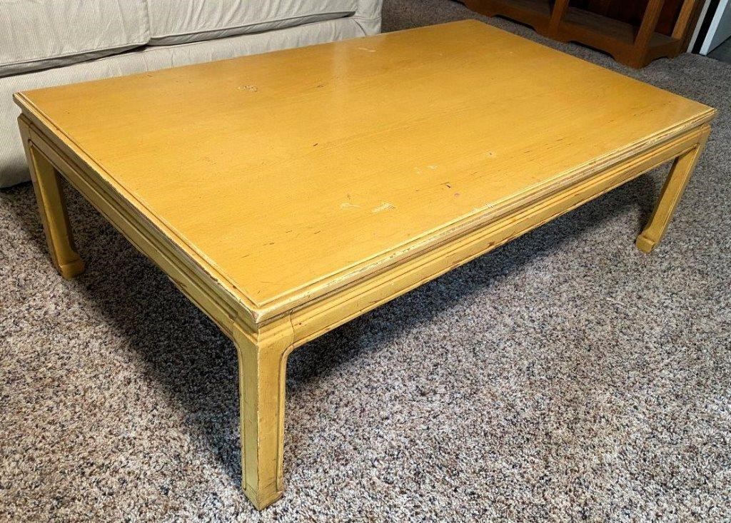 vintage oak coffee table - 30x50x16