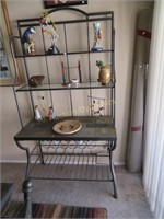 Metal, Glass & Stone Bakers Rack /  Rack only