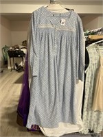 Blue Plaid Fleece Nightgown S/M