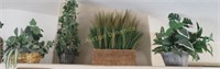 Four Greenery Florals in baskets