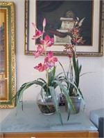 Two Faux Orchids