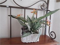 Faux Plant in Pottery Basket
