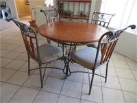 Wood & Metal Dinette Table w/ chairs