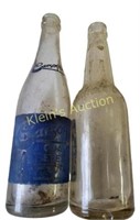 2 Antique Glass Bottles Esslinger & Carson's