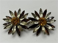 Judy Lee Vintage High-Quality Rhinestone Earrings