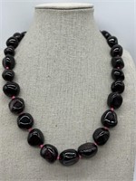 Sterling High-Quality Large Amethyst Bead Necklace