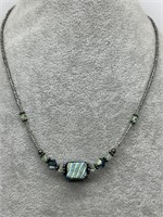 Sterling Silver Italian Murano Style Necklace