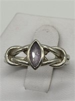 Peter Stone Sterling Silver Iolite Gemstone Ring