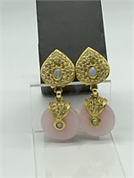 Roxanne Assoulin Fancy Pink Glass Earrings