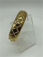 Ivana Trump Gold Tone Crystal Clamper Bracelet
