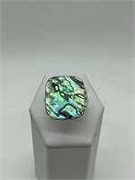 Sterling Silver Fancy Abalone Artisan Ring
