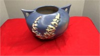 Vintage Roseville Blue Foxglove Pottery Bowl