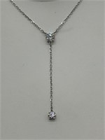 Fine Swarovski Crystal Fancy Drop Dangle Necklace