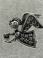 James Avery Sterling Retired Singing Angel Pin
