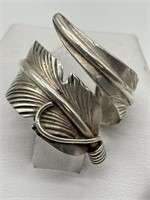 Vintage Sterling Navajo Wrapped Leaf Ring