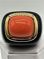 Fabulous Kenneth Jay Layne Deco Style HUGE Ring