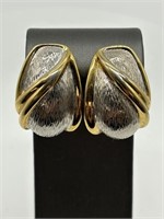 Les Bernard VO Silver & Gold Tone Earrings