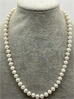 Hand-Knotted Sterling Freshwater Pearl Necklace