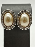 KJL Kenneth Jay Layne Pearl & Crystal Earrings