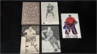 5 Vintage Sports Related Hockey Postcards Promo