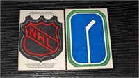 2 1972 OPC Hockey Logo Cards NHL Vancouver
