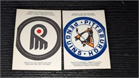 2 1972 OPC Hockey Logo Cards Pittsburgh Philly