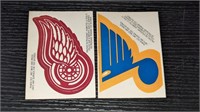 2 1972 OPC Hockey Logo Cards Detroit St Louis