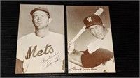 2 1962 Baseball Exhibit Card Stats Craig Hinton