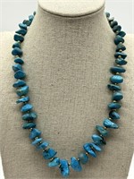 Vtg Natural Blue Turquoise Southwestern Necklace