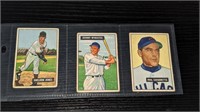 3 1951 Bowman Baseball Cards A