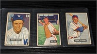 3 1951 Bowman Baseball Cards I
