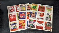 3 Uncut Sheet Wacky Packages Cards