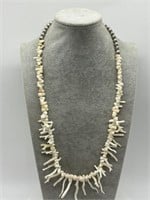 Sterling Silver Angel Skin Coral Artisan Necklace